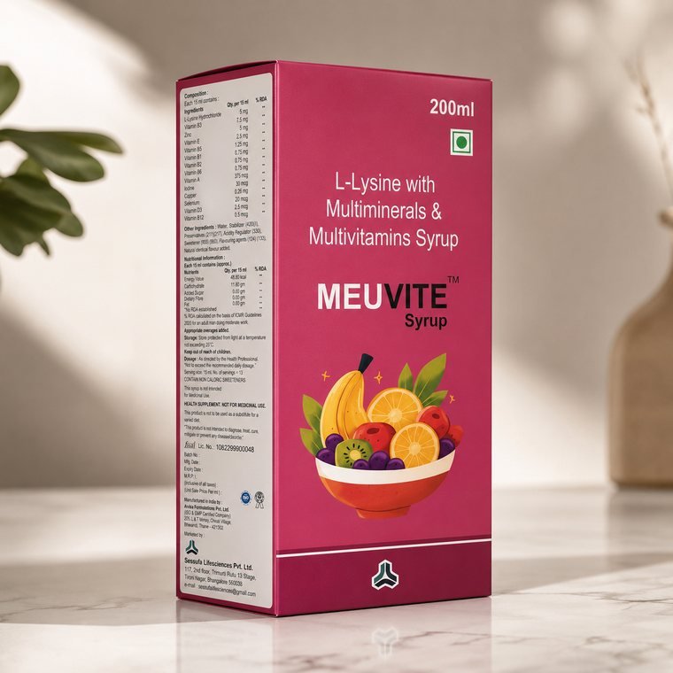 Muevite multivitamin, multimineral & L-Lysine syrup 200ml